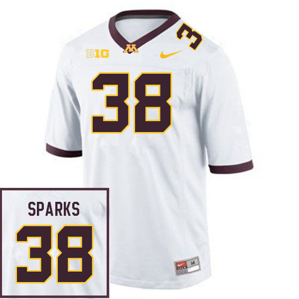 Men #38 Daniel Sparks Minnesota Golden Gophers College Football Jerseys Sale-White - Click Image to Close